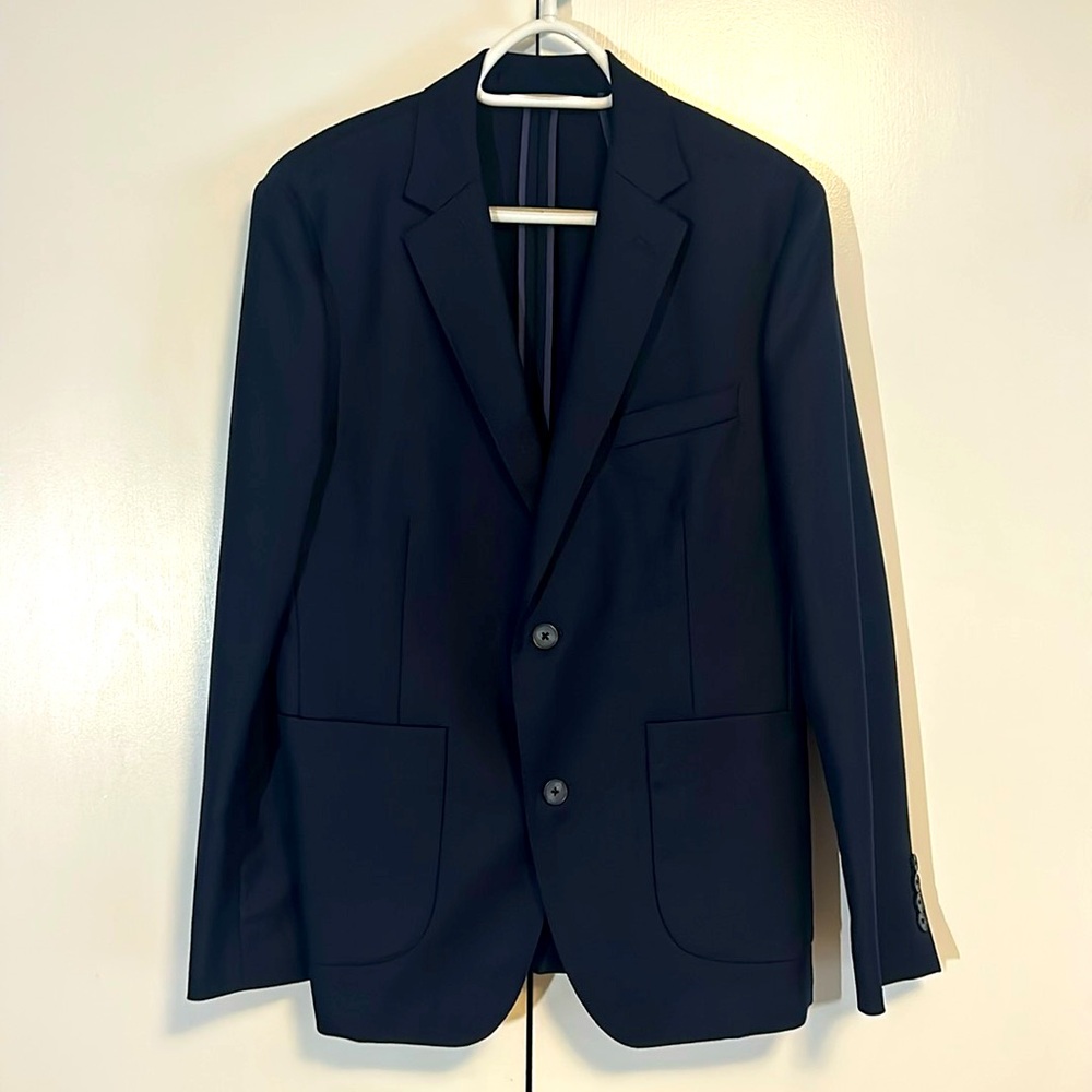 BONOBOS Italian Suit Jacket Slim Fit Navy-Blue Size 38S